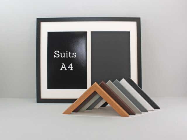 Multi Aperture Photo Frame. Holds Two A4 Sized Photos. 40x50cm. Wooden Collage Ideal For Two Certificates - image 1