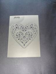 Heart in Heart Stencil, Flexible, Reusable, 125Mic, Wall Decor, Home Decor, Furniture Painting, Card Making, Craft Stencils, Wood Sign, Fabric Paint - thumbnail 1