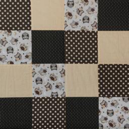 Baby Boy Quilt, Owl Quilt, Neutral Baby Boy Bedding, Gift, Shower Unique New Gift - thumbnail 3
