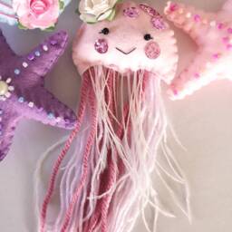 Sea Life Wall Hangings, Under The Sea Decor, Ocean Nursery Accessories, Felt Baby Shower Gift, Newborn Garland - thumbnail 3