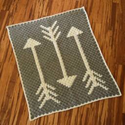Arrow Baby Blanket, Stroller Tummy Time Gender Neutral Nursery