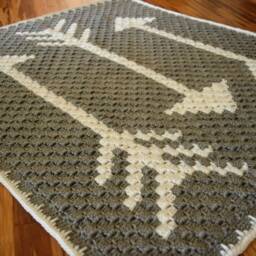 Arrow Baby Blanket, Stroller Tummy Time Gender Neutral Nursery - thumbnail 2