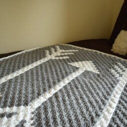 Arrow Baby Blanket, Stroller Tummy Time Gender Neutral Nursery - thumbnail 3