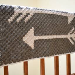 Arrow Baby Blanket, Stroller Tummy Time Gender Neutral Nursery - thumbnail 4