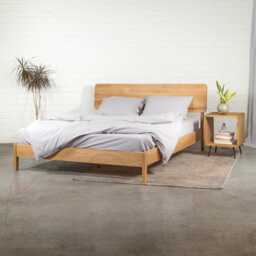 Oak Bed Frame Norwich Scandinavian Design Bedroom Furniture Handmade Unique Minimalist Wooden Lof Decor