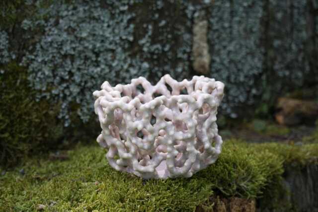 Handmade Porcelain Tealight Candle Holder - image 1