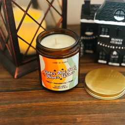 Birthday Inspired Candle Mango Peach Rose Scented Soy Wax - thumbnail 2