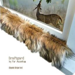 Fur Accents Luxurious Faux Door & Window Draft Stoppers - thumbnail 2