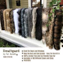 Fur Accents Luxurious Faux Door & Window Draft Stoppers - thumbnail 1
