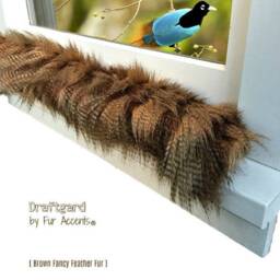 Fur Accents Luxurious Faux Door & Window Draft Stoppers - thumbnail 4