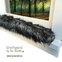 Fur Accents Luxurious Faux Door & Window Draft Stoppers - thumbnail 3