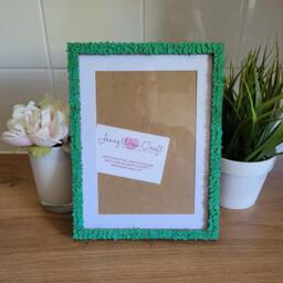 Green Frog Clay Slices Photo Frame 5 X 7 Inches With Border, 6 8 Without Border - thumbnail 1