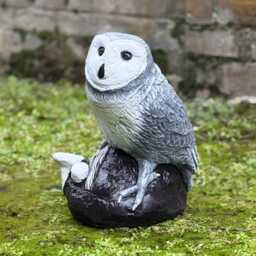 Large Grey Owl Statue Concrete Bird Sculpture Cement Figurine Ornament Garden & Home Decoration Owl Lover Gift Yard Art - thumbnail 1