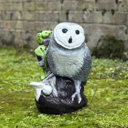 Large Grey Owl Statue Concrete Bird Sculpture Cement Figurine Ornament Garden & Home Decoration Owl Lover Gift Yard Art - thumbnail 2