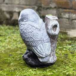 Large Grey Owl Statue Concrete Bird Sculpture Cement Figurine Ornament Garden & Home Decoration Owl Lover Gift Yard Art - thumbnail 4