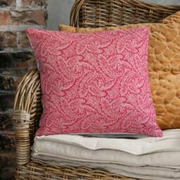 Pink Paisley Throw Pillow Cushion Cover. 18 - thumbnail 2