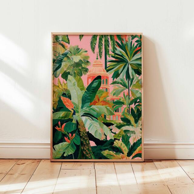 Tropical Poster, Botanical Nature Prints, Jungle Wall Art Posters, Leaves Decor, Green Plant Poster Print, Exotic Gift - image 1