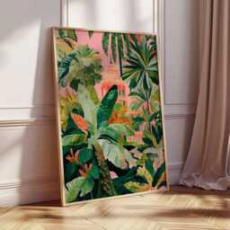 Tropical Poster, Botanical Nature Prints, Jungle Wall Art Posters, Leaves Decor, Green Plant Poster Print, Exotic Gift - thumbnail 3
