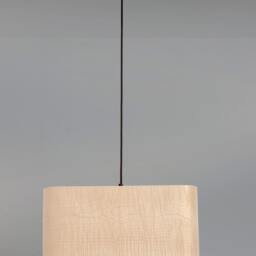 Square Pendant Light Made Of Maple Wood Veneer, Modern Linear Fixture, Handmade Cottage Lighting, & Minimal Design - thumbnail 2