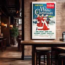 White Christmas 1954 Movie Poster Framed Canvas Wall Art - thumbnail 3