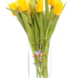 Personalised Birthday Flower Vase Gift Any Age 80Th, 70Th, 60Th, 50Th, 40Th, 30Th, 21st - thumbnail 2