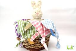 Comfort Blanket, Cuddly Cuddle Blanket For Babies, Girls Or Boys, Check Pattern - thumbnail 1