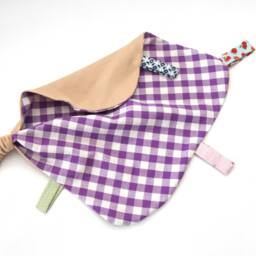 Comfort Blanket, Cuddly Cuddle Blanket For Babies, Girls Or Boys, Check Pattern - thumbnail 3