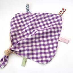Comfort Blanket, Cuddly Cuddle Blanket For Babies, Girls Or Boys, Check Pattern - thumbnail 2