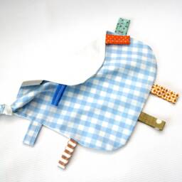 Comfort Blanket, Cuddly Cuddle Blanket For Babies, Girls Or Boys, Check Pattern - thumbnail 4