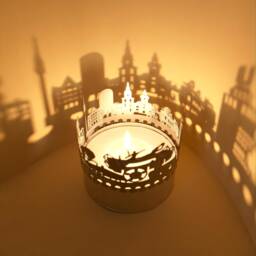 Dortmund Skyline Shadow Play - Mesmerizing Candle Attachment, Perfect Souvenir For Any Fan, Unique Room Decor - thumbnail 3