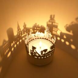 Dortmund Skyline Shadow Play - Mesmerizing Candle Attachment, Perfect Souvenir For Any Fan, Unique Room Decor - thumbnail 2