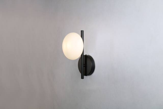 Black Wall Lighting - Globe Lamp Vanity Light Fixture, Sconce, Lamp, , Small - image 1