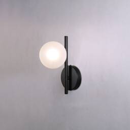 Black Wall Lighting - Globe Lamp Vanity Light Fixture, Sconce, Lamp, , Small - thumbnail 2