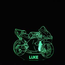 Personalised Motorbike Led Night Light Custom Name Gift - thumbnail 4