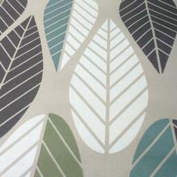 Curtain Panel Beige Red Green Grey Teal Leaves Abstract Modern Decor Cafe Curtain Kitchen Valance , Runner Napkins Available, Great Gift - thumbnail 3
