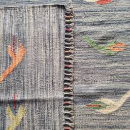 Kilim Rug Modern, Handmade Artisan Afghan Turkish Aztec Natural Sheep Wool 241x173 cm - thumbnail 3
