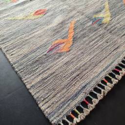 Kilim Rug Modern, Handmade Artisan Afghan Turkish Aztec Natural Sheep Wool 241x173 cm - thumbnail 2
