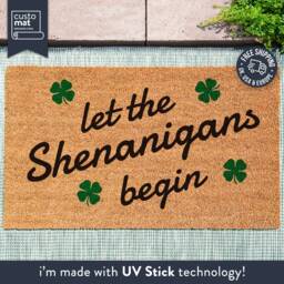 St. Patrick's Day Doormat - Housewarming Gift Door Mat Lucky Shamrock Custom Welcome St Paddys - thumbnail 1