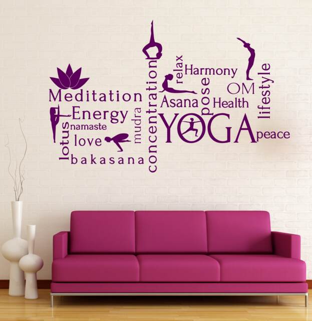 Wall Vinyl Decal Decor For Oriental Practices Yoga Asana Bakasana - #2507Dz - image 1