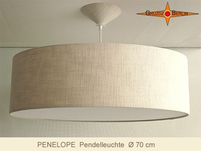 Large Pendant Lamp With Diffuser Linen Penelope ??70 cm - image 1