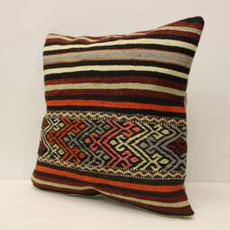 Bolster Pillow Sofa 18x18 Inches 45x45 cm Bohemian Vintage Kilim Cushion Bedding Pillow4Kbf-769 - thumbnail 3
