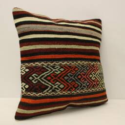 Bolster Pillow Sofa 18x18 Inches 45x45 cm Bohemian Vintage Kilim Cushion Bedding Pillow4Kbf-769 - thumbnail 2