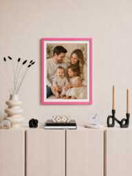Pink Photo Frame A4 A3 A2 A1 Slim Brushed Wood Modern Gallery Wall Art Home D??cor - thumbnail 1