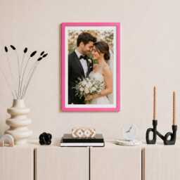Pink Photo Frame A4 A3 A2 A1 Slim Brushed Wood Modern Gallery Wall Art Home D??cor - thumbnail 2