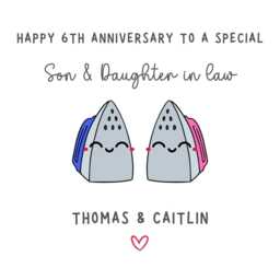 Son & Daughter in Law 6Th Wedding Anniversary Candle Gift Iron W - thumbnail 4