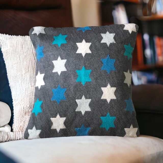 Contemporary One Of A Kind Bargello Needlepoint Cushion, Original Design Pillow - image 1