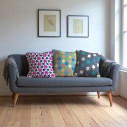 Contemporary One Of A Kind Bargello Needlepoint Cushion, Original Design Pillow - thumbnail 2