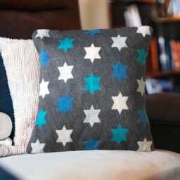 Contemporary One Of A Kind Bargello Needlepoint Cushion, Original Design Pillow - thumbnail 1