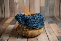 Chunky Denim Blue Baby Blanket Newborn Photography Prop