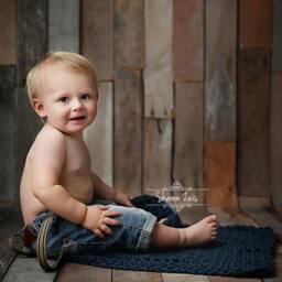 Chunky Denim Blue Baby Blanket Newborn Photography Prop - thumbnail 2